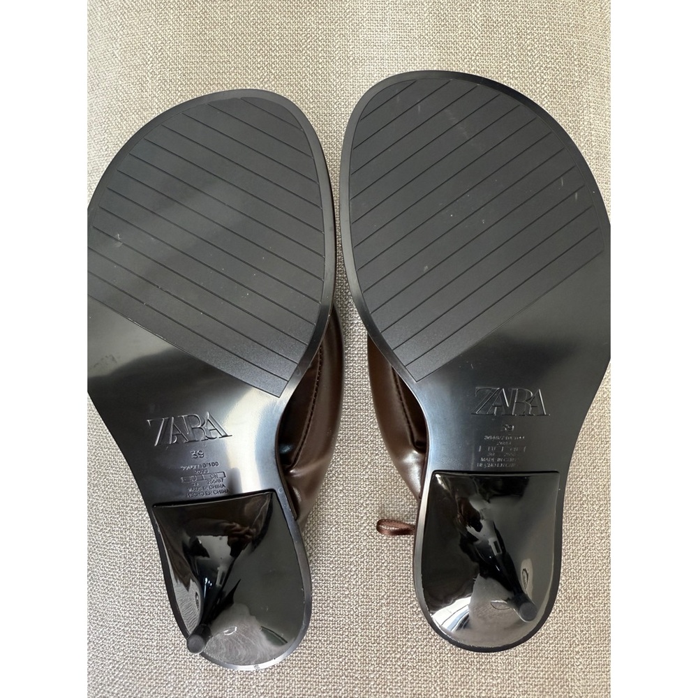 ZARA HEELED QUILTED SANDALS - Picture 11 of 15